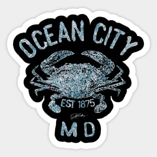 Ocean City, Maryland, Chesapeake Blue Crab Sticker